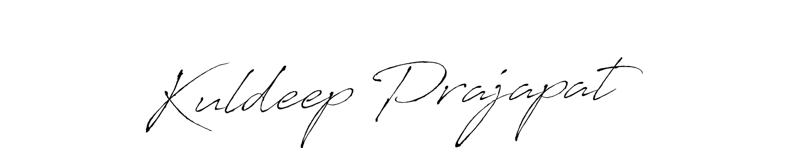 Create a beautiful signature design for name Kuldeep Prajapat. With this signature (Antro_Vectra) fonts, you can make a handwritten signature for free. Kuldeep Prajapat signature style 6 images and pictures png