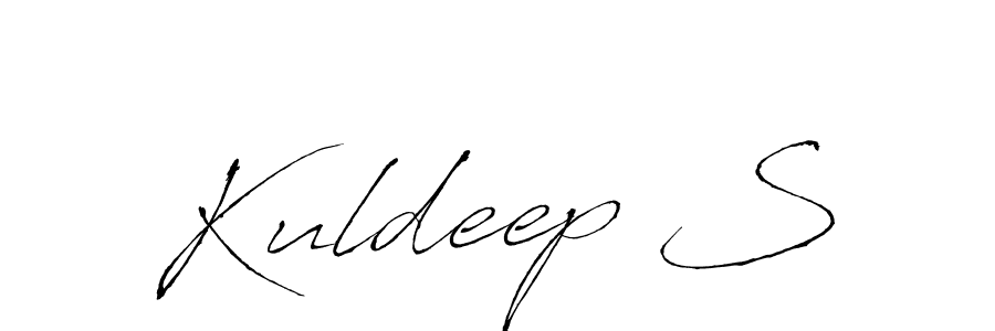 Create a beautiful signature design for name Kuldeep S. With this signature (Antro_Vectra) fonts, you can make a handwritten signature for free. Kuldeep S signature style 6 images and pictures png