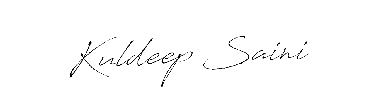 Create a beautiful signature design for name Kuldeep Saini. With this signature (Antro_Vectra) fonts, you can make a handwritten signature for free. Kuldeep Saini signature style 6 images and pictures png