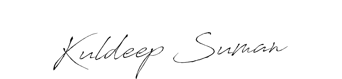 It looks lik you need a new signature style for name Kuldeep Suman. Design unique handwritten (Antro_Vectra) signature with our free signature maker in just a few clicks. Kuldeep Suman signature style 6 images and pictures png