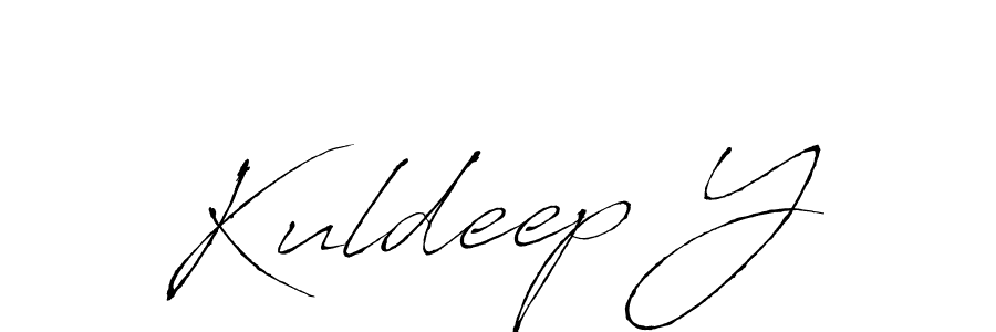 Create a beautiful signature design for name Kuldeep Y. With this signature (Antro_Vectra) fonts, you can make a handwritten signature for free. Kuldeep Y signature style 6 images and pictures png