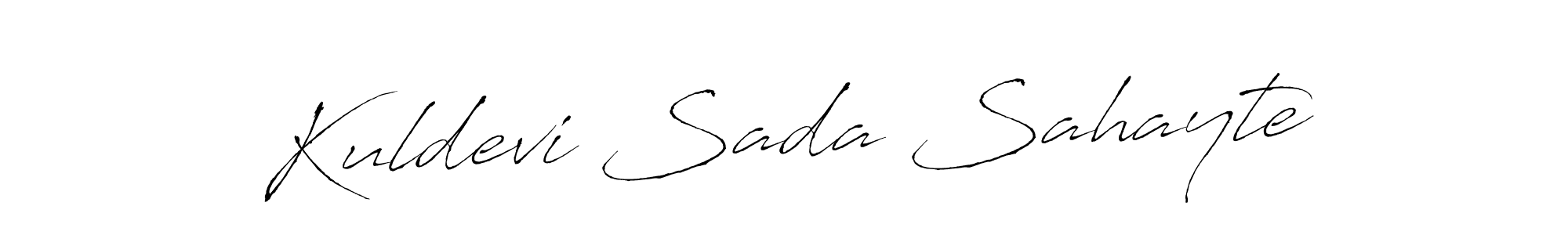 You should practise on your own different ways (Antro_Vectra) to write your name (Kuldevi Sada Sahayte) in signature. don't let someone else do it for you. Kuldevi Sada Sahayte signature style 6 images and pictures png