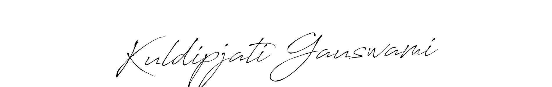 How to make Kuldipjati Gauswami name signature. Use Antro_Vectra style for creating short signs online. This is the latest handwritten sign. Kuldipjati Gauswami signature style 6 images and pictures png