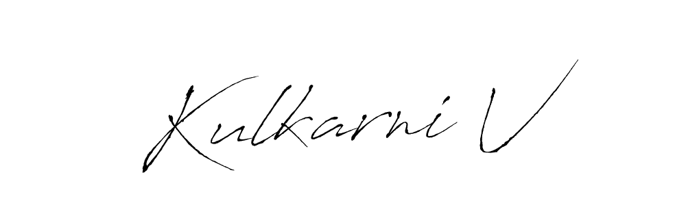 Use a signature maker to create a handwritten signature online. With this signature software, you can design (Antro_Vectra) your own signature for name Kulkarni V. Kulkarni V signature style 6 images and pictures png