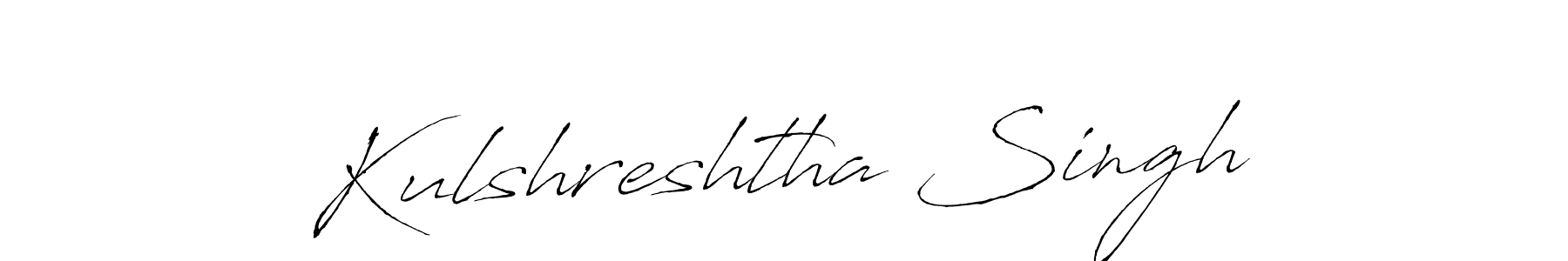 How to make Kulshreshtha Singh name signature. Use Antro_Vectra style for creating short signs online. This is the latest handwritten sign. Kulshreshtha Singh signature style 6 images and pictures png