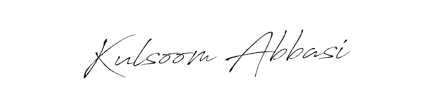 How to make Kulsoom Abbasi name signature. Use Antro_Vectra style for creating short signs online. This is the latest handwritten sign. Kulsoom Abbasi signature style 6 images and pictures png
