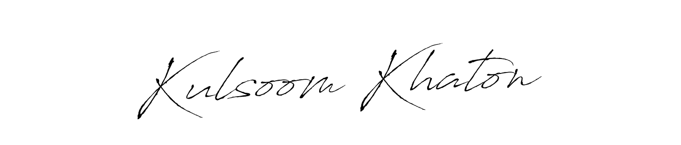 Kulsoom Khaton stylish signature style. Best Handwritten Sign (Antro_Vectra) for my name. Handwritten Signature Collection Ideas for my name Kulsoom Khaton. Kulsoom Khaton signature style 6 images and pictures png