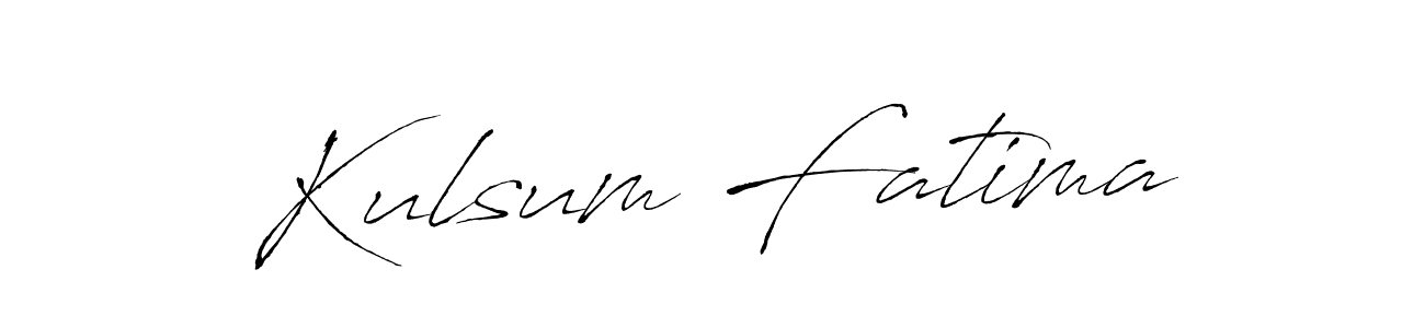 Design your own signature with our free online signature maker. With this signature software, you can create a handwritten (Antro_Vectra) signature for name Kulsum Fatima. Kulsum Fatima signature style 6 images and pictures png