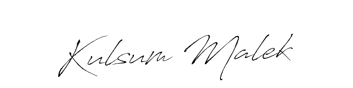 Antro_Vectra is a professional signature style that is perfect for those who want to add a touch of class to their signature. It is also a great choice for those who want to make their signature more unique. Get Kulsum Malek name to fancy signature for free. Kulsum Malek signature style 6 images and pictures png