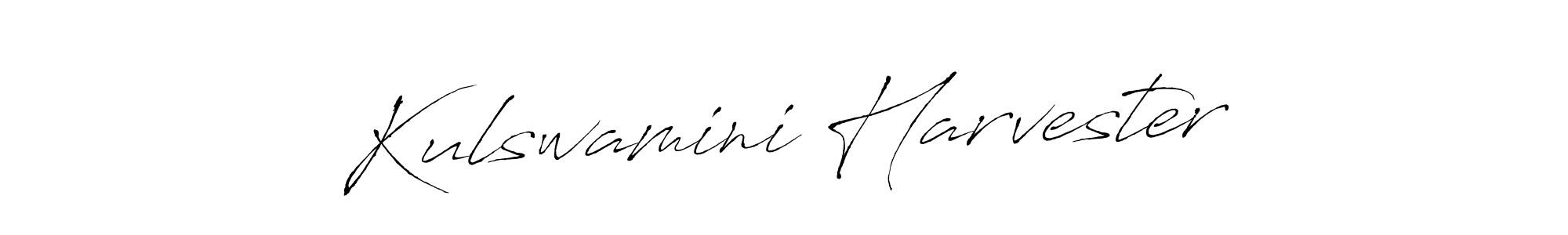 Create a beautiful signature design for name Kulswamini Harvester. With this signature (Antro_Vectra) fonts, you can make a handwritten signature for free. Kulswamini Harvester signature style 6 images and pictures png