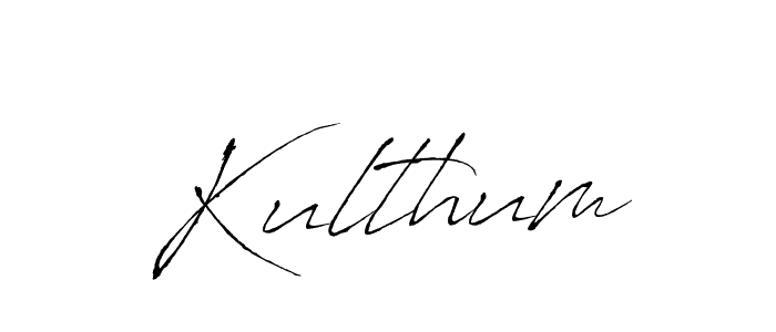 Design your own signature with our free online signature maker. With this signature software, you can create a handwritten (Antro_Vectra) signature for name Kulthum. Kulthum signature style 6 images and pictures png