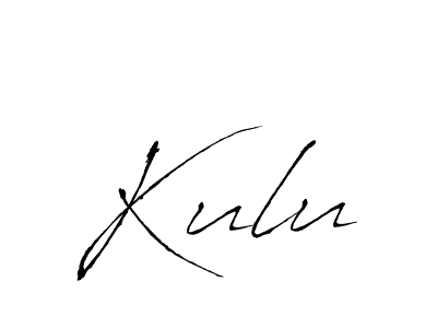 Design your own signature with our free online signature maker. With this signature software, you can create a handwritten (Antro_Vectra) signature for name Kulu. Kulu signature style 6 images and pictures png