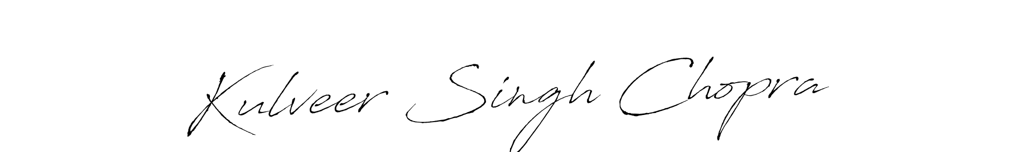 How to make Kulveer Singh Chopra name signature. Use Antro_Vectra style for creating short signs online. This is the latest handwritten sign. Kulveer Singh Chopra signature style 6 images and pictures png