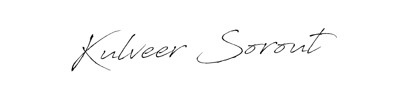 Make a beautiful signature design for name Kulveer Sorout. With this signature (Antro_Vectra) style, you can create a handwritten signature for free. Kulveer Sorout signature style 6 images and pictures png