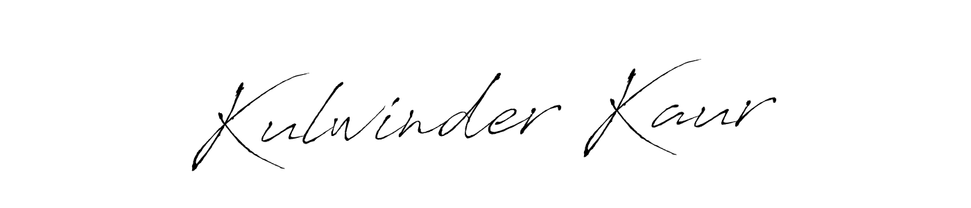 Create a beautiful signature design for name Kulwinder Kaur. With this signature (Antro_Vectra) fonts, you can make a handwritten signature for free. Kulwinder Kaur signature style 6 images and pictures png
