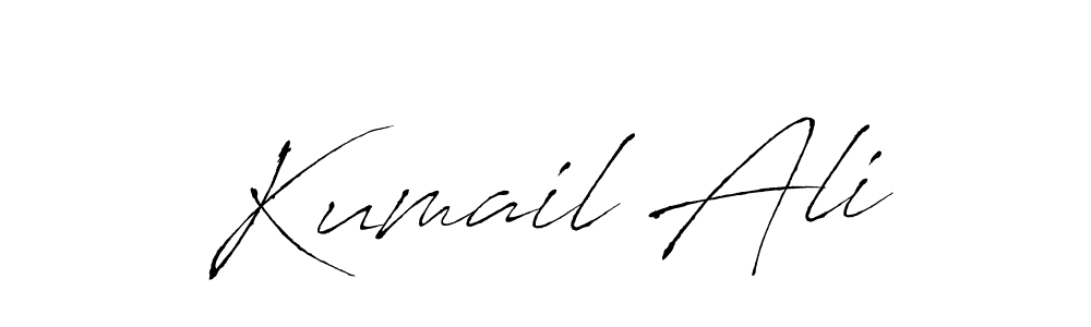The best way (Antro_Vectra) to make a short signature is to pick only two or three words in your name. The name Kumail Ali include a total of six letters. For converting this name. Kumail Ali signature style 6 images and pictures png