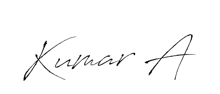 Kumar A stylish signature style. Best Handwritten Sign (Antro_Vectra) for my name. Handwritten Signature Collection Ideas for my name Kumar A. Kumar A signature style 6 images and pictures png