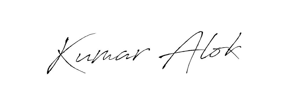 How to make Kumar Alok name signature. Use Antro_Vectra style for creating short signs online. This is the latest handwritten sign. Kumar Alok signature style 6 images and pictures png