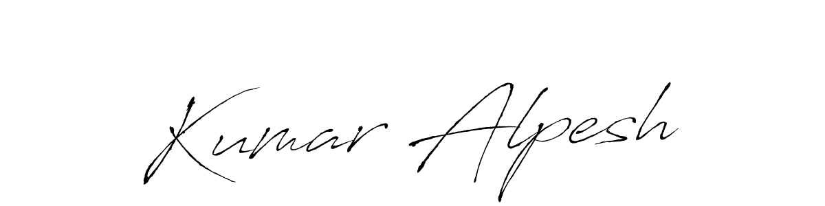 The best way (Antro_Vectra) to make a short signature is to pick only two or three words in your name. The name Kumar Alpesh include a total of six letters. For converting this name. Kumar Alpesh signature style 6 images and pictures png