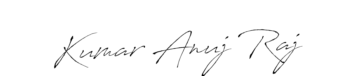 Make a beautiful signature design for name Kumar Anuj Raj. With this signature (Antro_Vectra) style, you can create a handwritten signature for free. Kumar Anuj Raj signature style 6 images and pictures png