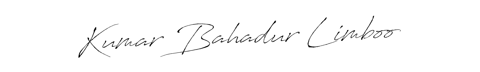 How to make Kumar Bahadur Limboo name signature. Use Antro_Vectra style for creating short signs online. This is the latest handwritten sign. Kumar Bahadur Limboo signature style 6 images and pictures png
