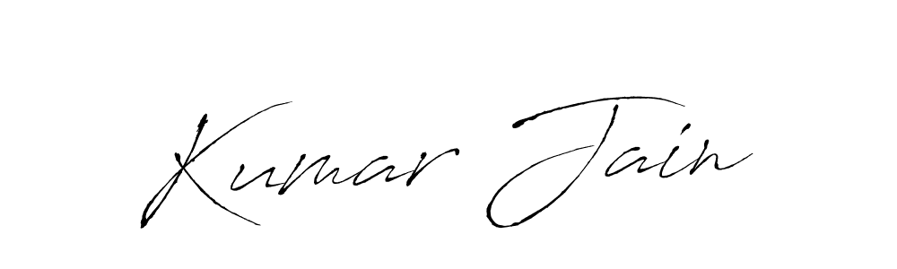 How to make Kumar Jain name signature. Use Antro_Vectra style for creating short signs online. This is the latest handwritten sign. Kumar Jain signature style 6 images and pictures png