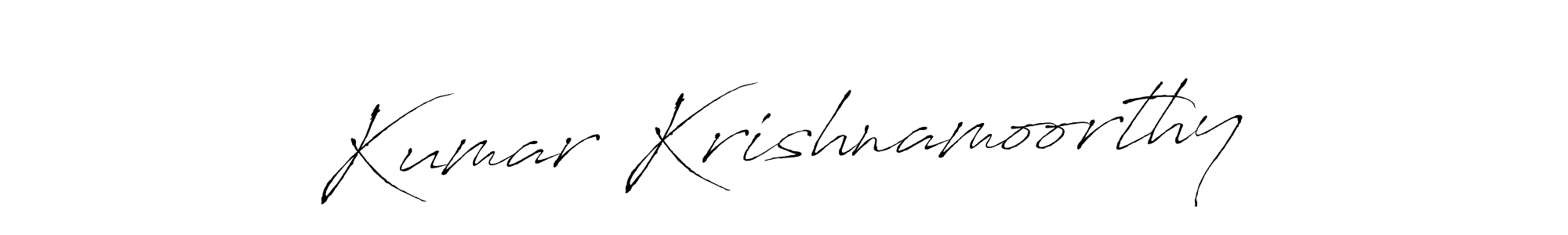 Use a signature maker to create a handwritten signature online. With this signature software, you can design (Antro_Vectra) your own signature for name Kumar Krishnamoorthy. Kumar Krishnamoorthy signature style 6 images and pictures png