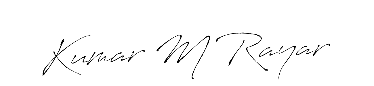 The best way (Antro_Vectra) to make a short signature is to pick only two or three words in your name. The name Kumar M Rayar include a total of six letters. For converting this name. Kumar M Rayar signature style 6 images and pictures png