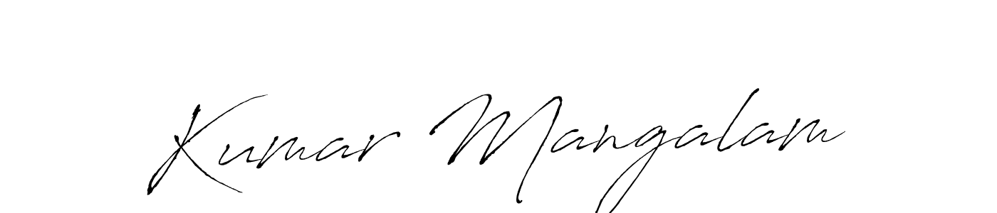 Design your own signature with our free online signature maker. With this signature software, you can create a handwritten (Antro_Vectra) signature for name Kumar Mangalam. Kumar Mangalam signature style 6 images and pictures png