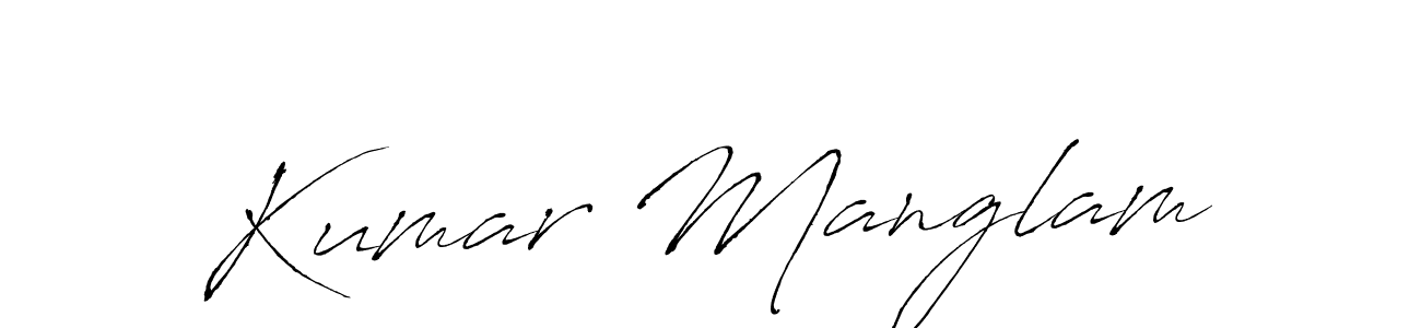 Design your own signature with our free online signature maker. With this signature software, you can create a handwritten (Antro_Vectra) signature for name Kumar Manglam. Kumar Manglam signature style 6 images and pictures png