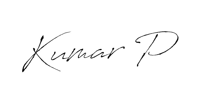 Similarly Antro_Vectra is the best handwritten signature design. Signature creator online .You can use it as an online autograph creator for name Kumar P. Kumar P signature style 6 images and pictures png