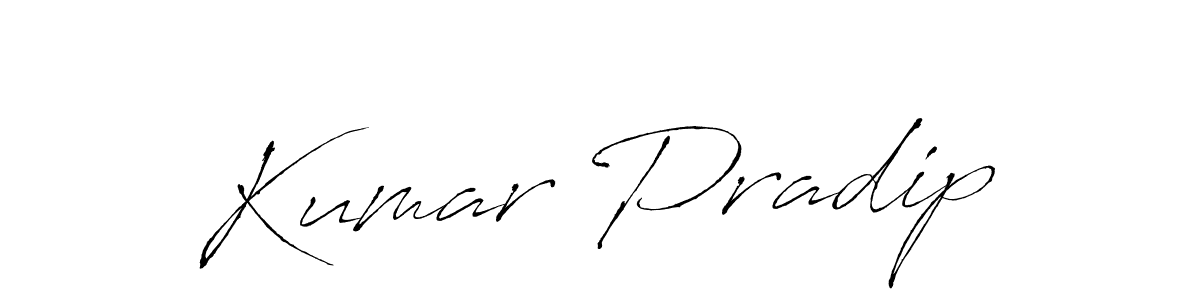 Kumar Pradip stylish signature style. Best Handwritten Sign (Antro_Vectra) for my name. Handwritten Signature Collection Ideas for my name Kumar Pradip. Kumar Pradip signature style 6 images and pictures png