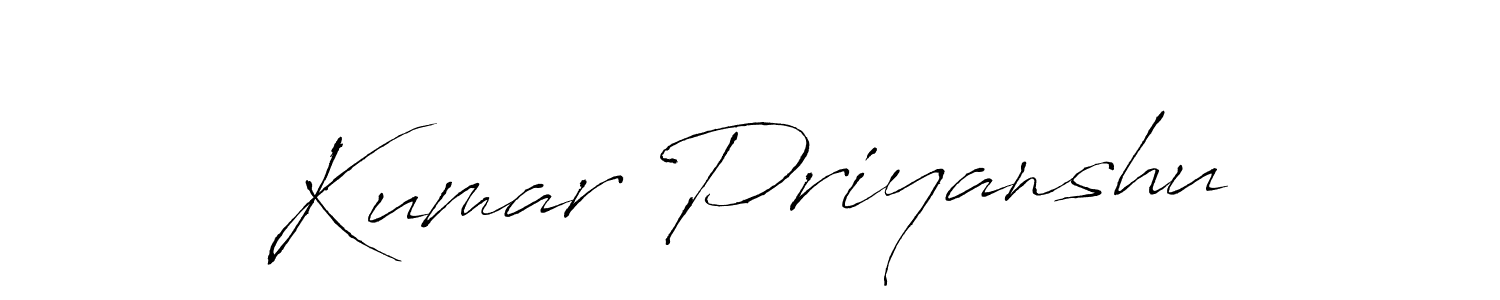 The best way (Antro_Vectra) to make a short signature is to pick only two or three words in your name. The name Kumar Priyanshu include a total of six letters. For converting this name. Kumar Priyanshu signature style 6 images and pictures png