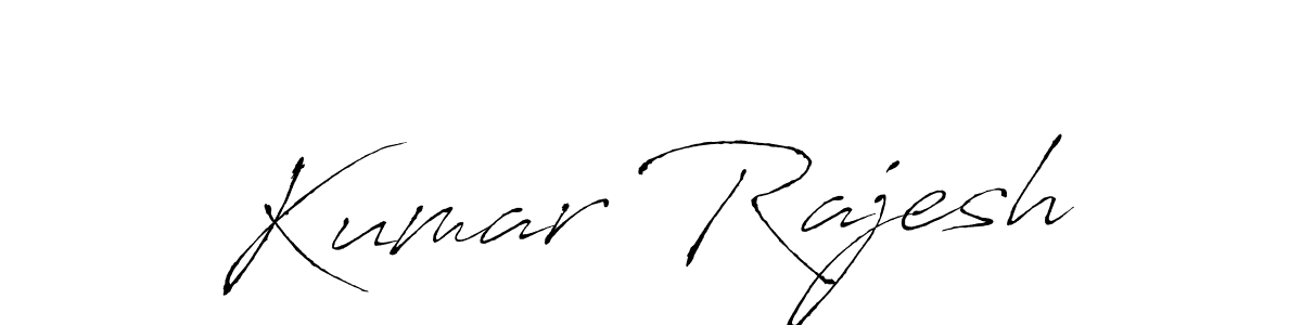 How to make Kumar Rajesh name signature. Use Antro_Vectra style for creating short signs online. This is the latest handwritten sign. Kumar Rajesh signature style 6 images and pictures png