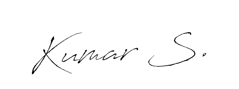 if you are searching for the best signature style for your name Kumar S.. so please give up your signature search. here we have designed multiple signature styles  using Antro_Vectra. Kumar S. signature style 6 images and pictures png