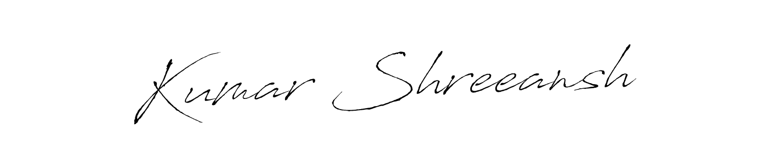 Make a beautiful signature design for name Kumar Shreeansh. With this signature (Antro_Vectra) style, you can create a handwritten signature for free. Kumar Shreeansh signature style 6 images and pictures png