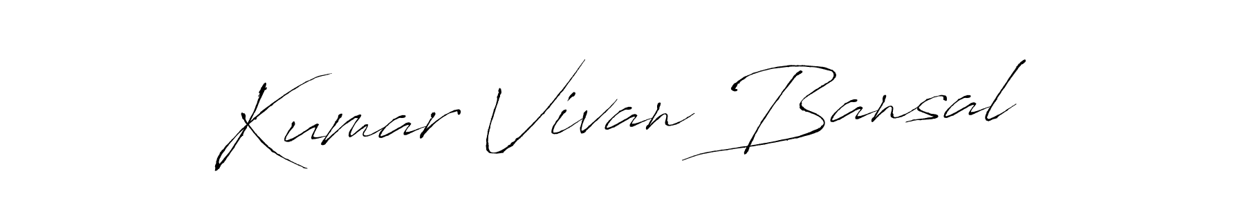 Use a signature maker to create a handwritten signature online. With this signature software, you can design (Antro_Vectra) your own signature for name Kumar Vivan Bansal. Kumar Vivan Bansal signature style 6 images and pictures png