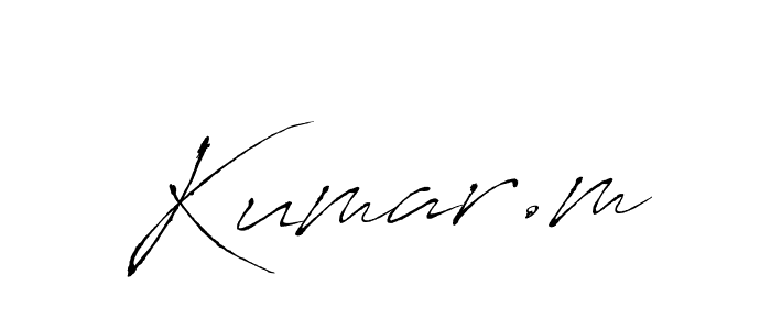 Antro_Vectra is a professional signature style that is perfect for those who want to add a touch of class to their signature. It is also a great choice for those who want to make their signature more unique. Get Kumar.m name to fancy signature for free. Kumar.m signature style 6 images and pictures png