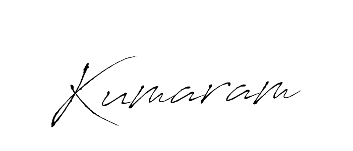 Kumaram stylish signature style. Best Handwritten Sign (Antro_Vectra) for my name. Handwritten Signature Collection Ideas for my name Kumaram. Kumaram signature style 6 images and pictures png