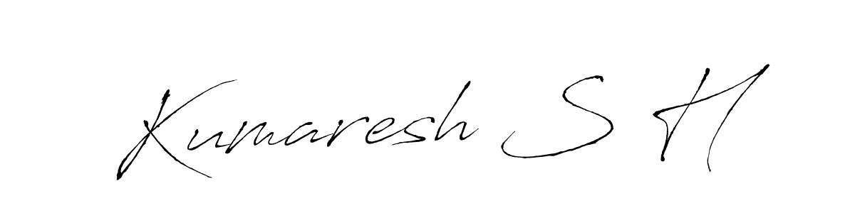 Make a beautiful signature design for name Kumaresh S H. With this signature (Antro_Vectra) style, you can create a handwritten signature for free. Kumaresh S H signature style 6 images and pictures png