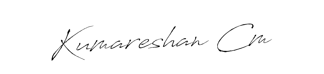 How to make Kumareshan Cm name signature. Use Antro_Vectra style for creating short signs online. This is the latest handwritten sign. Kumareshan Cm signature style 6 images and pictures png