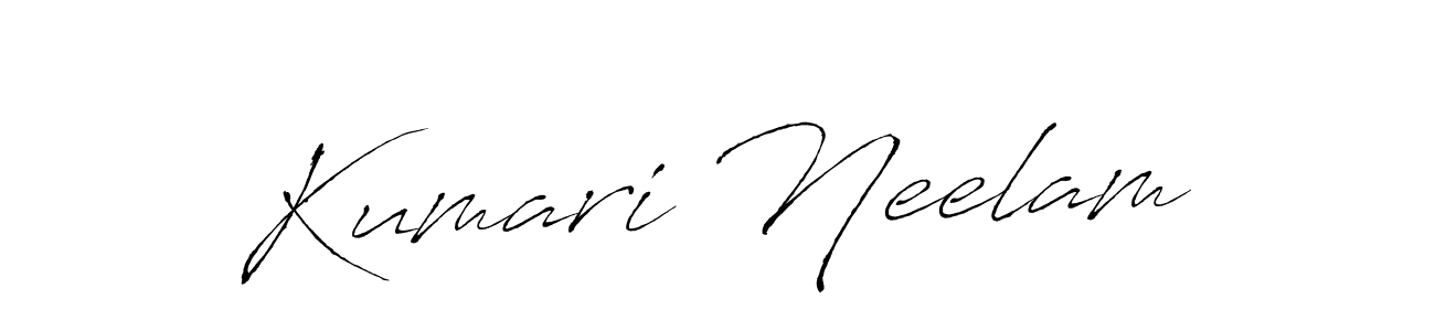 Kumari Neelam stylish signature style. Best Handwritten Sign (Antro_Vectra) for my name. Handwritten Signature Collection Ideas for my name Kumari Neelam. Kumari Neelam signature style 6 images and pictures png