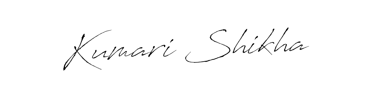 Kumari Shikha stylish signature style. Best Handwritten Sign (Antro_Vectra) for my name. Handwritten Signature Collection Ideas for my name Kumari Shikha. Kumari Shikha signature style 6 images and pictures png