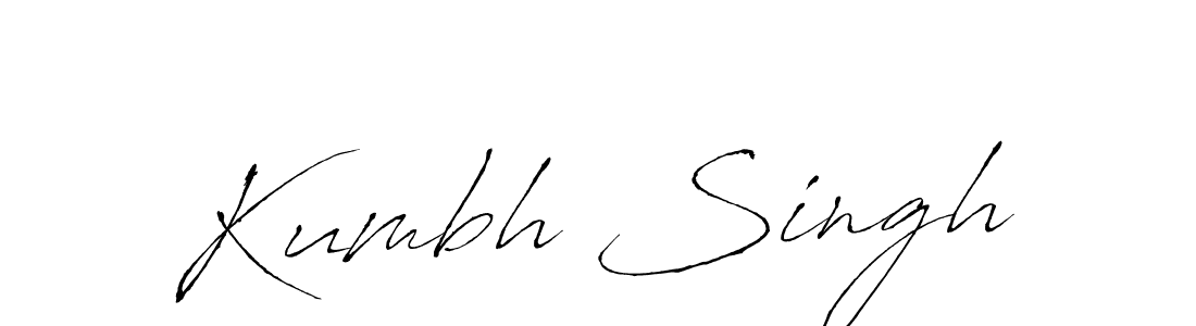 Design your own signature with our free online signature maker. With this signature software, you can create a handwritten (Antro_Vectra) signature for name Kumbh Singh. Kumbh Singh signature style 6 images and pictures png