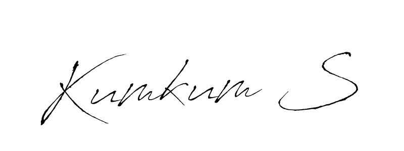 Create a beautiful signature design for name Kumkum S. With this signature (Antro_Vectra) fonts, you can make a handwritten signature for free. Kumkum S signature style 6 images and pictures png
