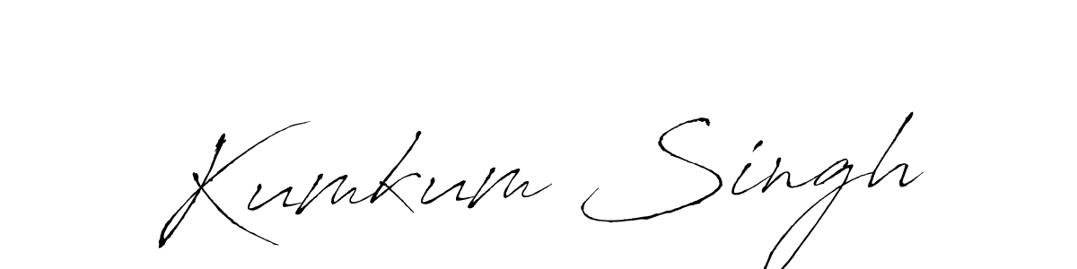 Kumkum Singh stylish signature style. Best Handwritten Sign (Antro_Vectra) for my name. Handwritten Signature Collection Ideas for my name Kumkum Singh. Kumkum Singh signature style 6 images and pictures png