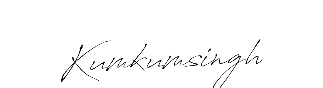 Antro_Vectra is a professional signature style that is perfect for those who want to add a touch of class to their signature. It is also a great choice for those who want to make their signature more unique. Get Kumkumsingh name to fancy signature for free. Kumkumsingh signature style 6 images and pictures png