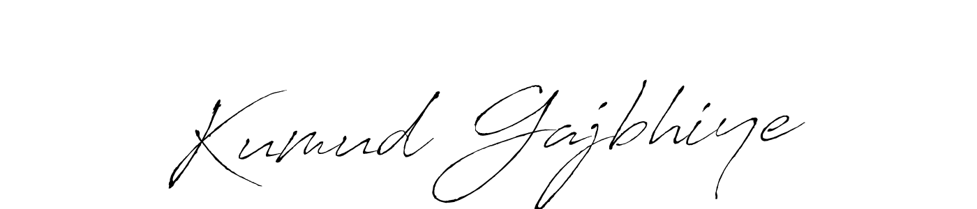 How to make Kumud Gajbhiye name signature. Use Antro_Vectra style for creating short signs online. This is the latest handwritten sign. Kumud Gajbhiye signature style 6 images and pictures png