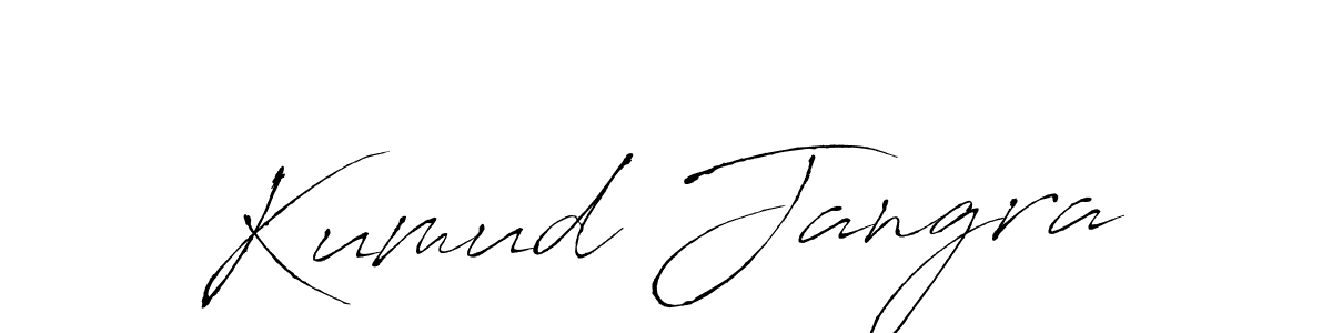 Design your own signature with our free online signature maker. With this signature software, you can create a handwritten (Antro_Vectra) signature for name Kumud Jangra. Kumud Jangra signature style 6 images and pictures png