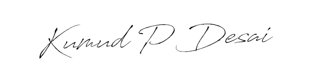 Use a signature maker to create a handwritten signature online. With this signature software, you can design (Antro_Vectra) your own signature for name Kumud P Desai. Kumud P Desai signature style 6 images and pictures png